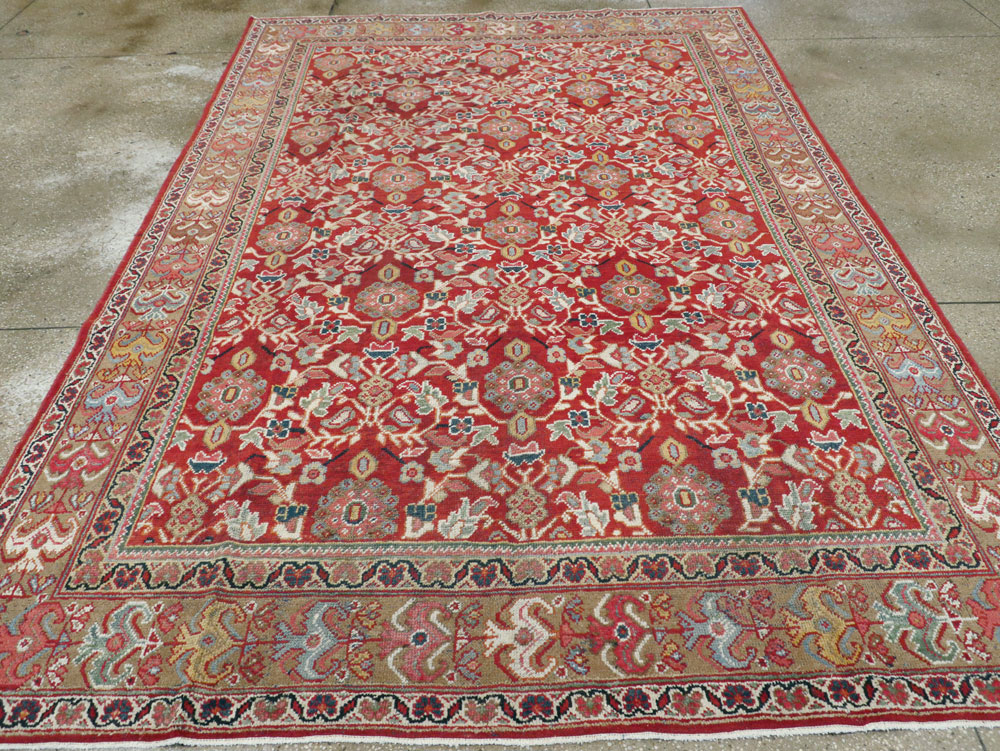 Vintage Persian Mahal Accent Carpet, No.18178 - Galerie Shabab