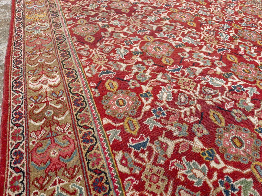 Vintage Persian Mahal Accent Carpet, No.18178 - Galerie Shabab