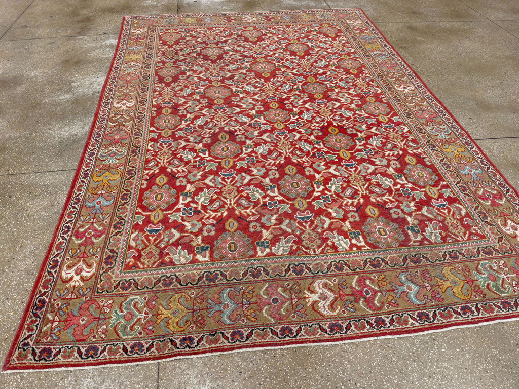 Vintage Persian Mahal Accent Carpet, No.18178 - Galerie Shabab