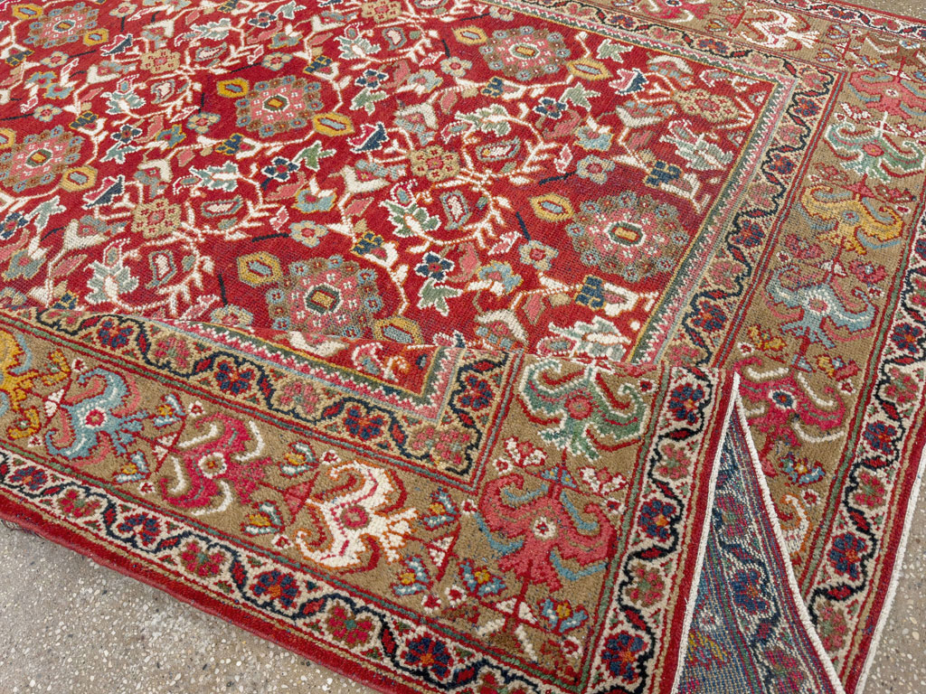 Vintage Persian Mahal Accent Carpet, No.18178 - Galerie Shabab