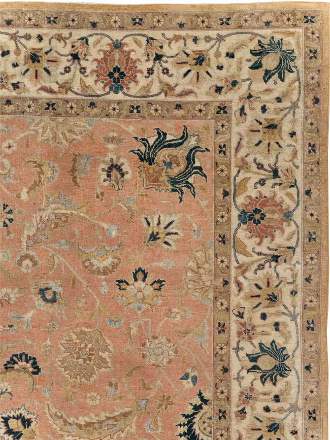 Vintage Persian Tabriz Small Room Size Carpet, No.18184 - Galerie Shabab