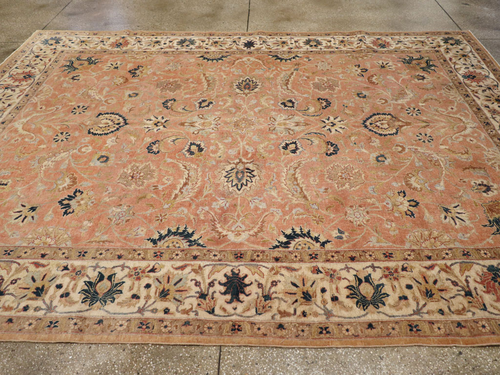 Vintage Persian Tabriz Small Room Size Carpet, No.18184 - Galerie Shabab