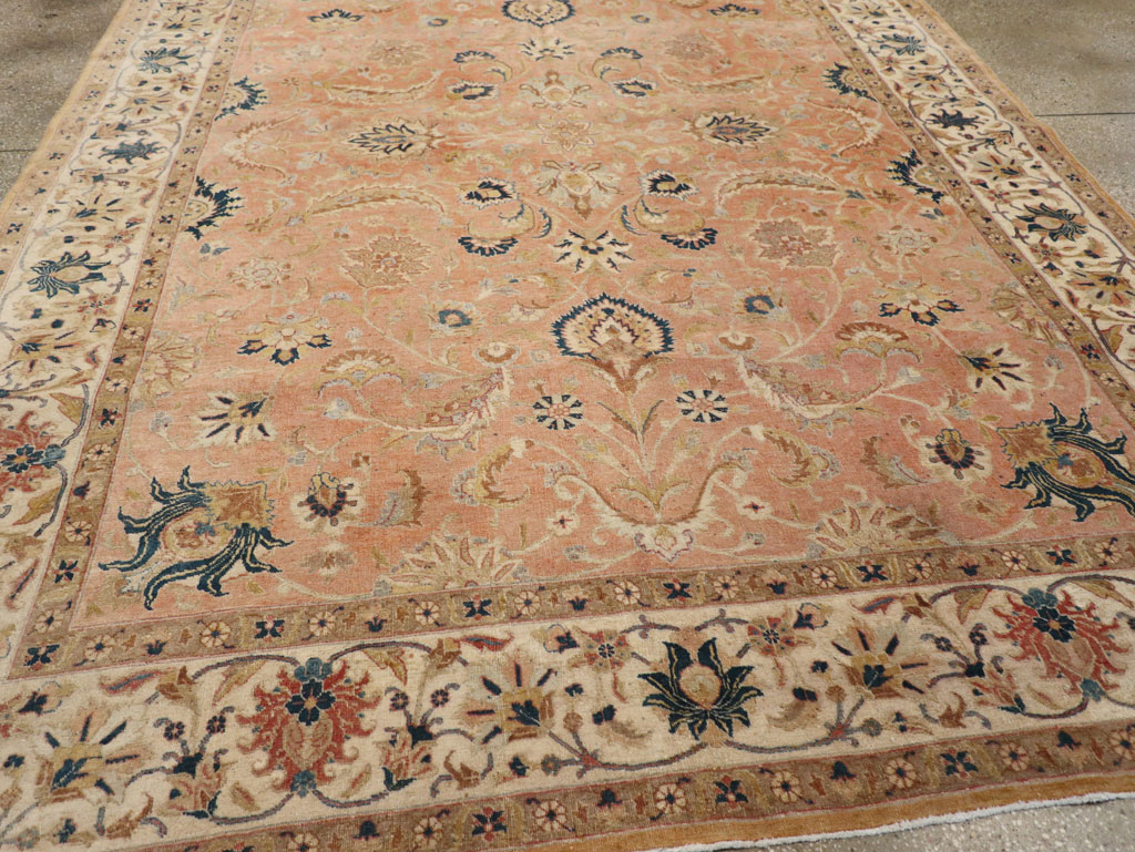 Vintage Persian Tabriz Small Room Size Carpet, No.18184 - Galerie Shabab