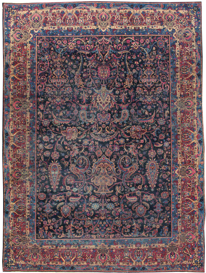Antique Persian Lavar Kerman Carpet, No.18202 - Galerie Shabab