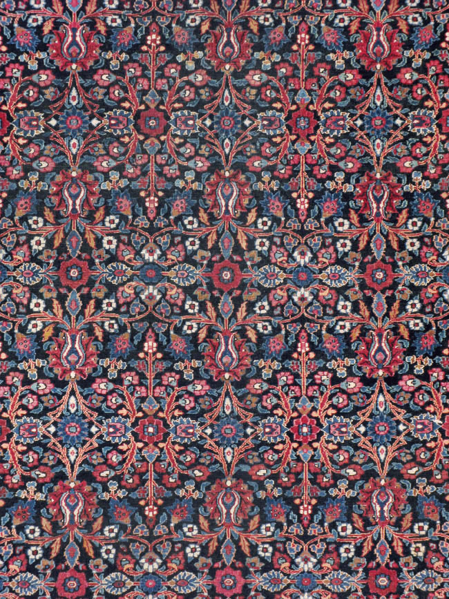Vintage Persian Mashad Carpet, No.18203 - Galerie Shabab