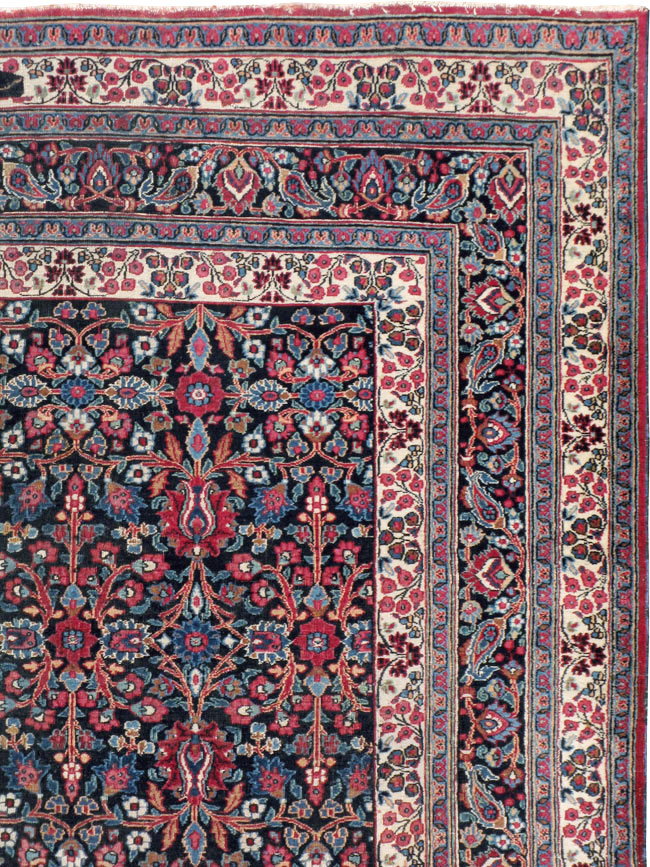 Vintage Persian Mashad Carpet, No.18203 - Galerie Shabab