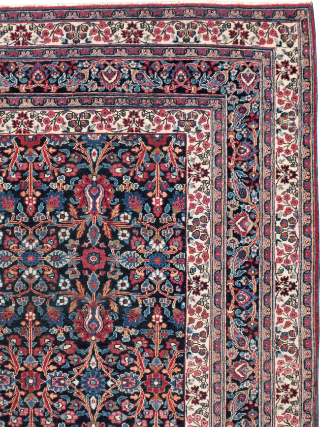Vintage Persian Mashad Carpet, No.18203 - Galerie Shabab