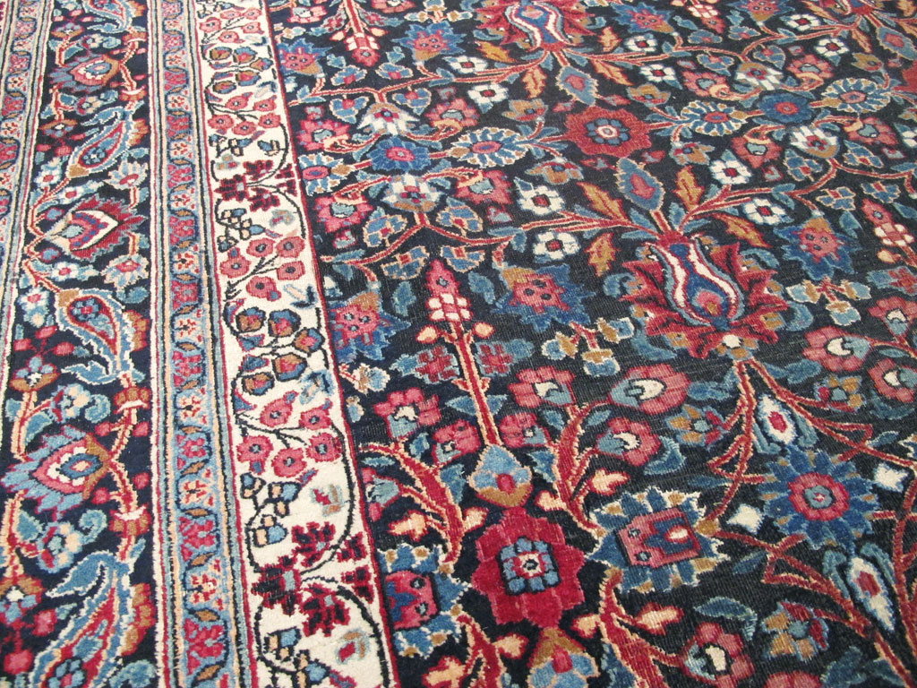 Vintage Persian Mashad Carpet, No.18203 - Galerie Shabab