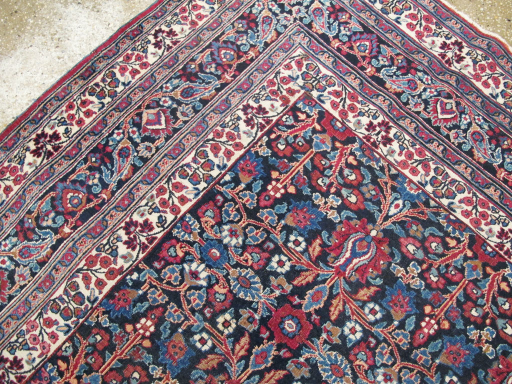 Vintage Persian Mashad Carpet, No.18203 - Galerie Shabab