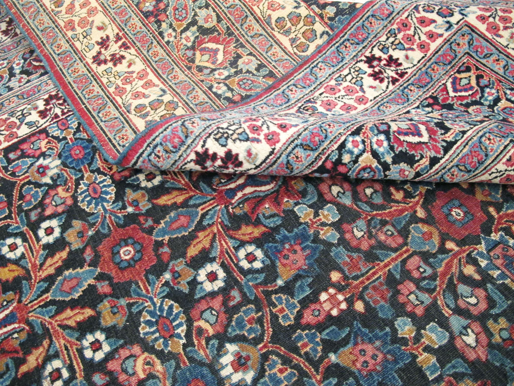 Vintage Persian Mashad Carpet, No.18203 - Galerie Shabab
