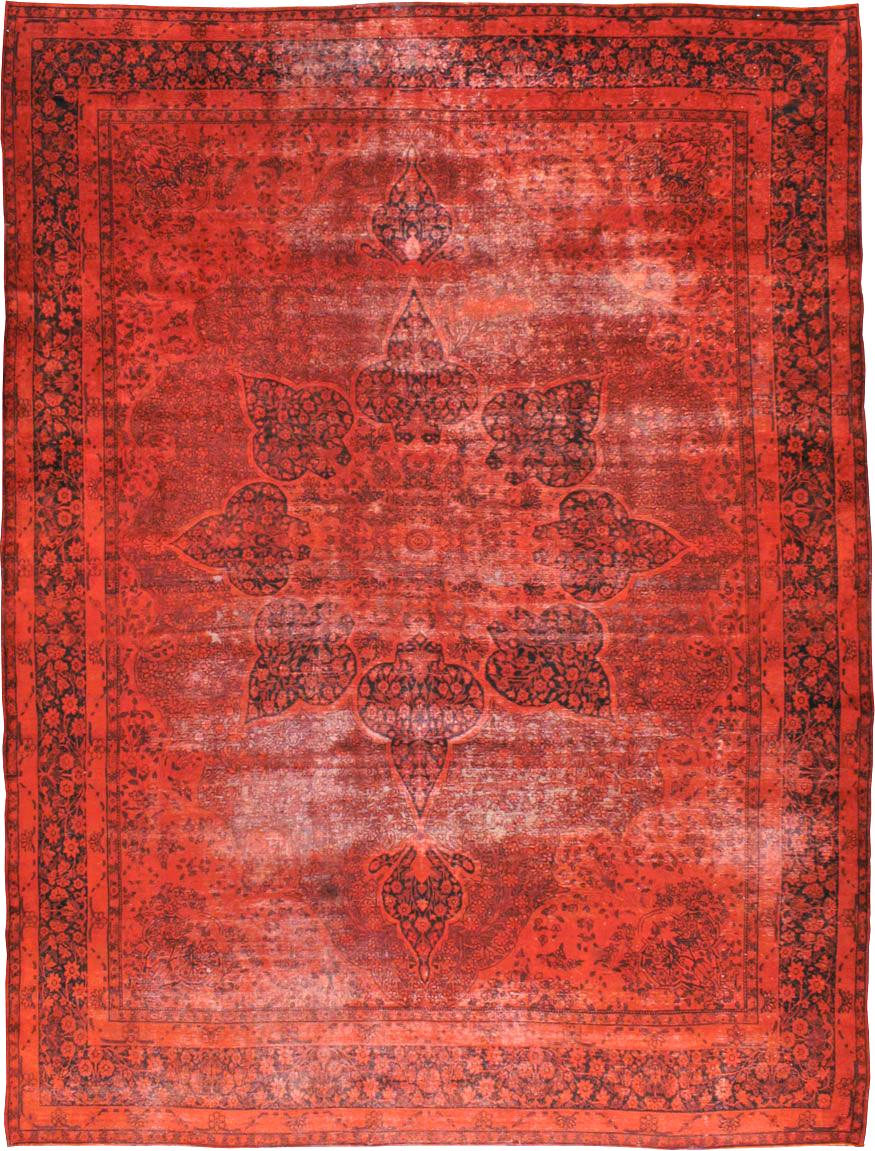Antique Persian Lavar Kerman Over-dye Carpet, No.18209 - Galerie Shabab