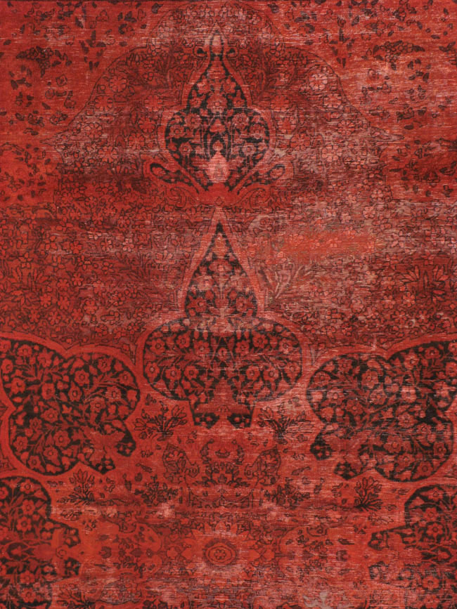 Antique Persian Lavar Kerman Over-dye Carpet, No.18209 - Galerie Shabab