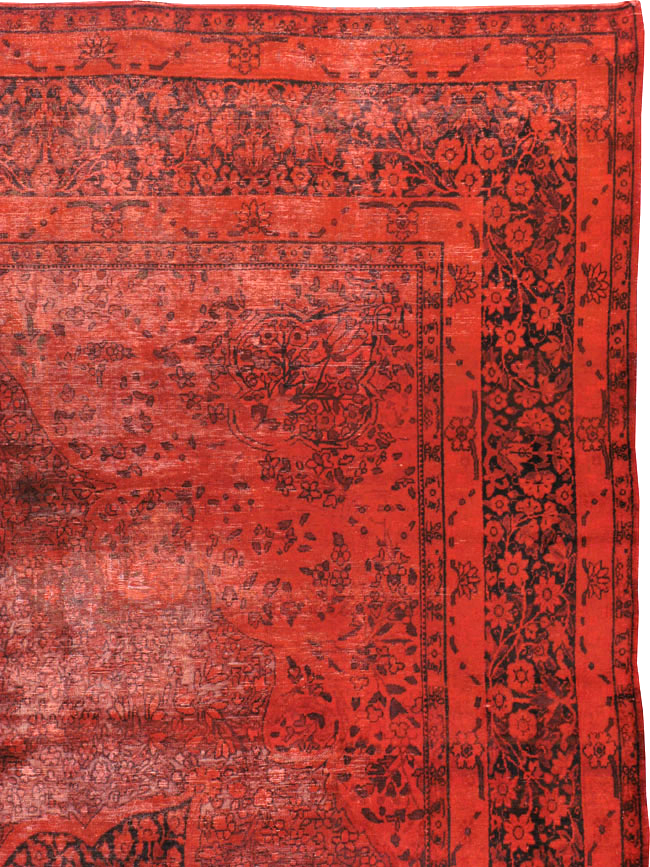 Antique Persian Lavar Kerman Over-dye Carpet, No.18209 - Galerie Shabab