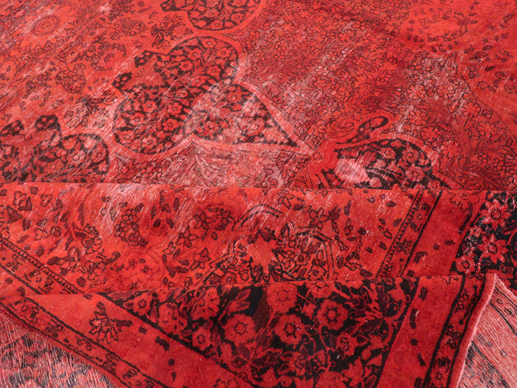 Antique Persian Lavar Kerman Over-dye Carpet, No.18209 - Galerie Shabab