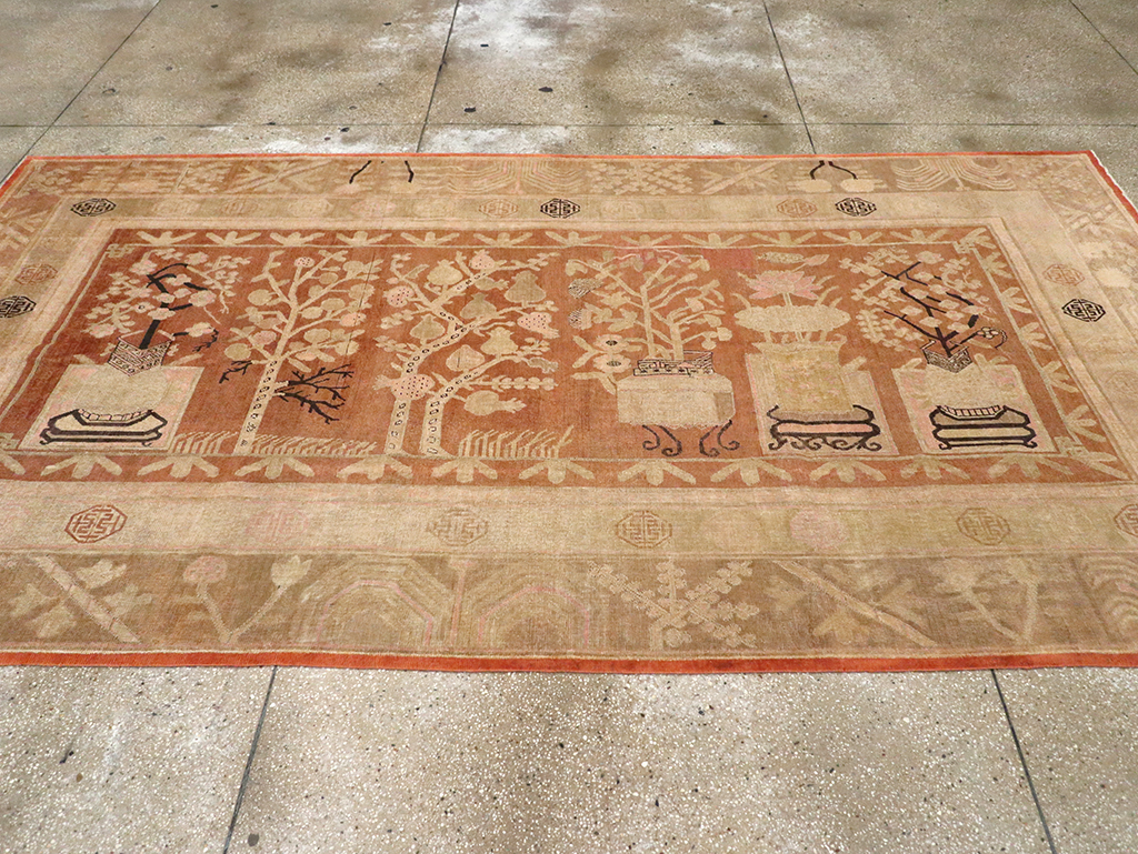 Vintage East Turkestan Khotan Carpet, No.18212 - Galerie Shabab