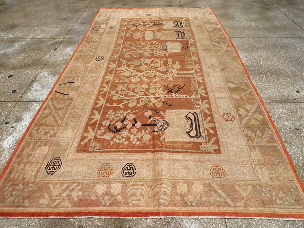 Vintage East Turkestan Khotan Carpet, No.18212 - Galerie Shabab