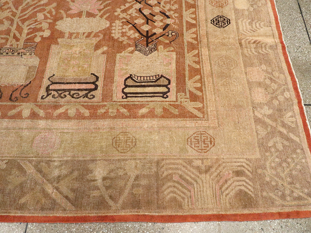 Vintage East Turkestan Khotan Carpet, No.18212 - Galerie Shabab