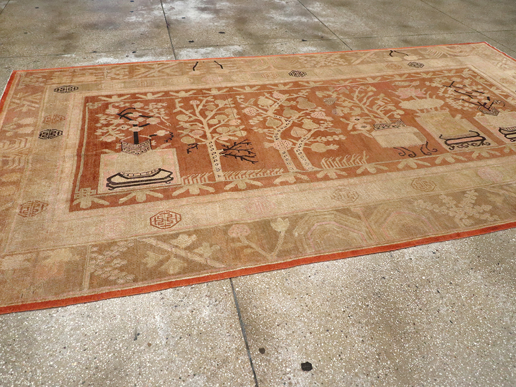 Vintage East Turkestan Khotan Carpet, No.18212 - Galerie Shabab