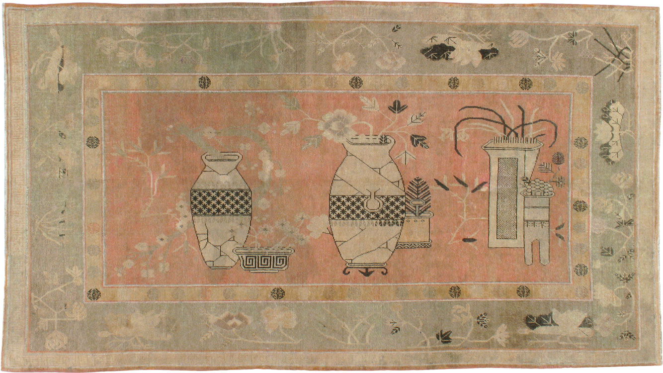 Vintage East Turkestan Khotan Carpet, No.18213 - Galerie Shabab