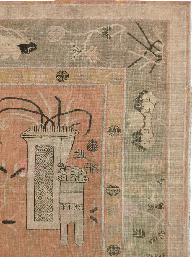 Vintage East Turkestan Khotan Carpet, No.18213 - Galerie Shabab