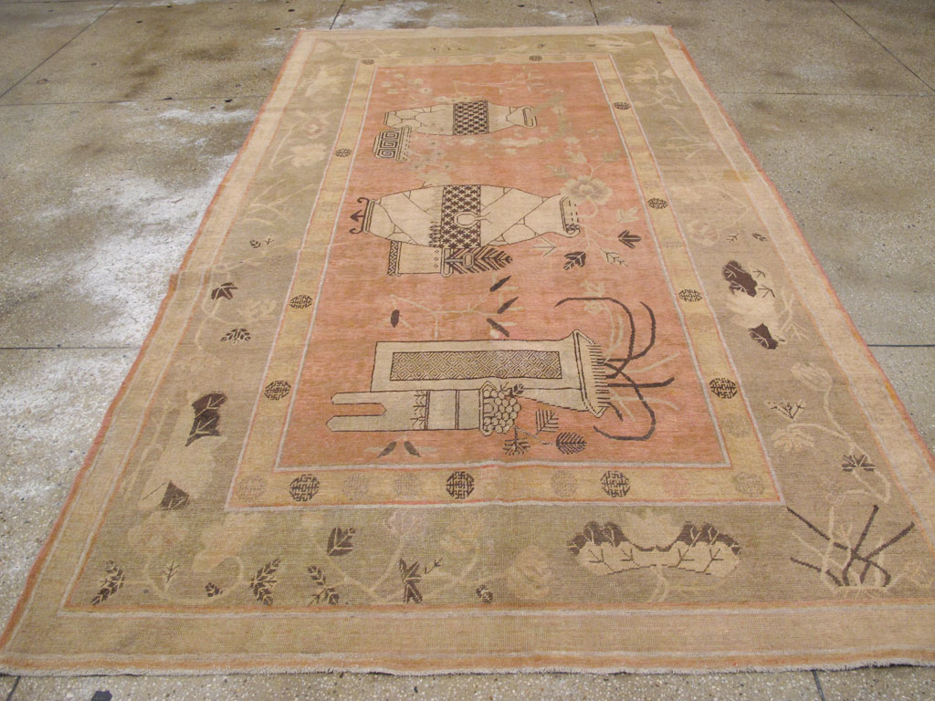 Vintage East Turkestan Khotan Carpet, No.18213 - Galerie Shabab
