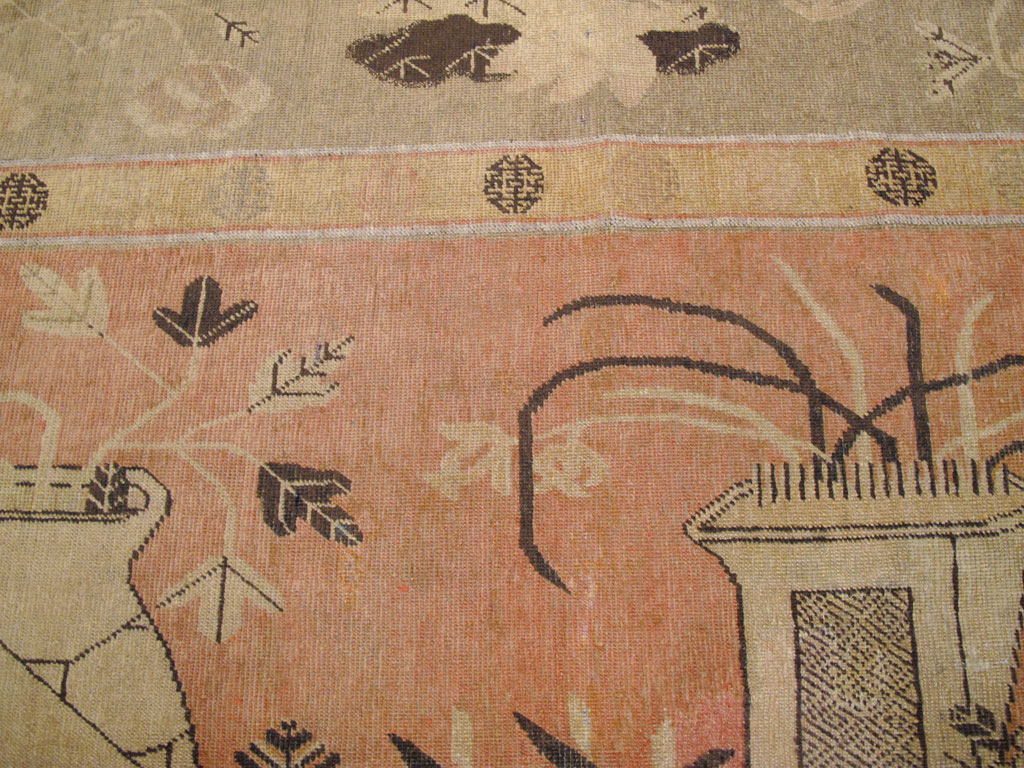 Vintage East Turkestan Khotan Carpet, No.18213 - Galerie Shabab