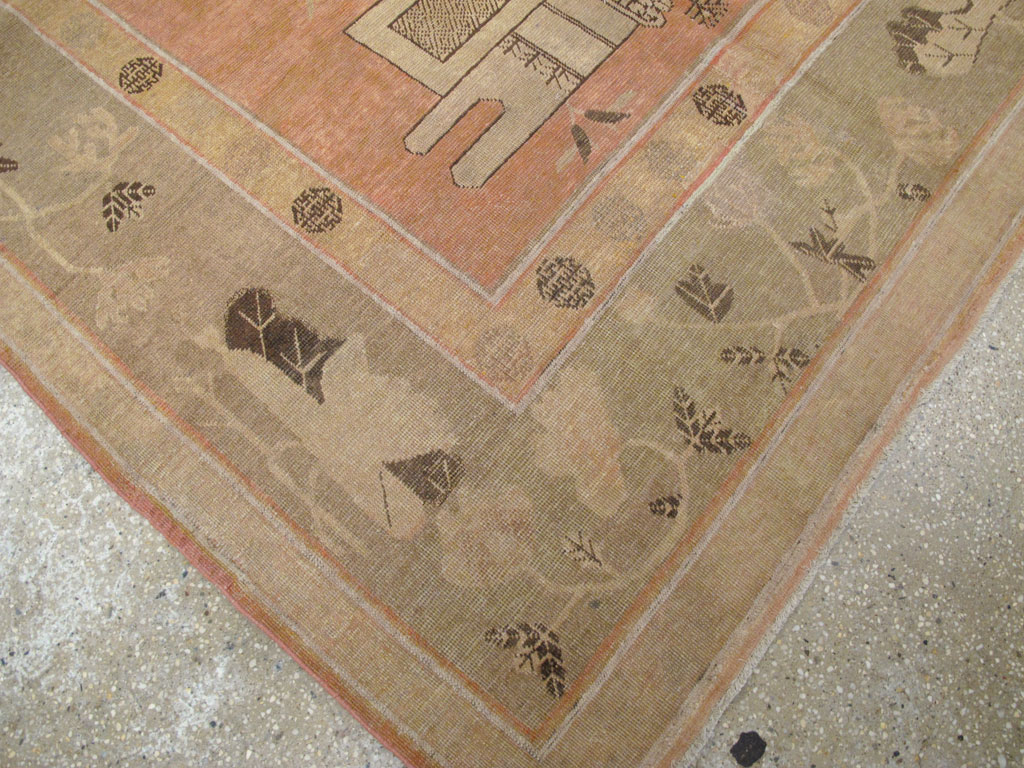 Vintage East Turkestan Khotan Carpet, No.18213 - Galerie Shabab