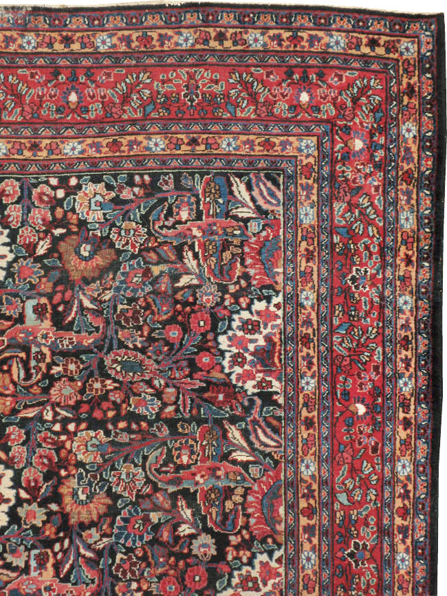 Vintage Persian Mashad Carpet, No.18220 - Galerie Shabab