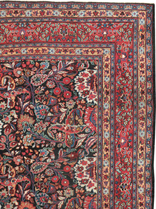 Vintage Persian Mashad Carpet, No.18220 - Galerie Shabab