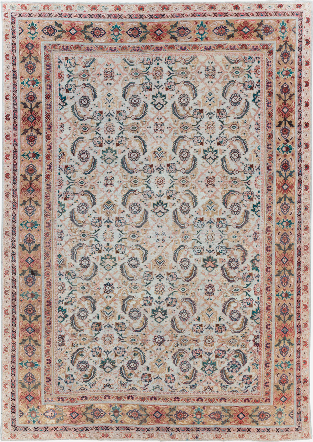 Vintage Persian Mahal Small Room Size Carpet, No.18221 - Galerie Shabab