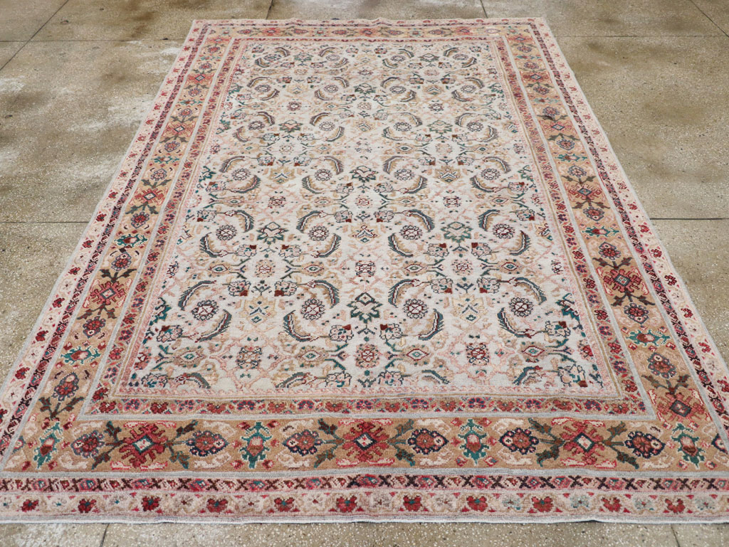Vintage Persian Mahal Small Room Size Carpet, No.18221 - Galerie Shabab