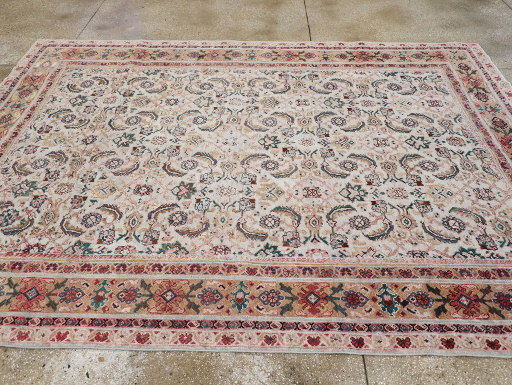 Vintage Persian Mahal Small Room Size Carpet, No.18221 - Galerie Shabab