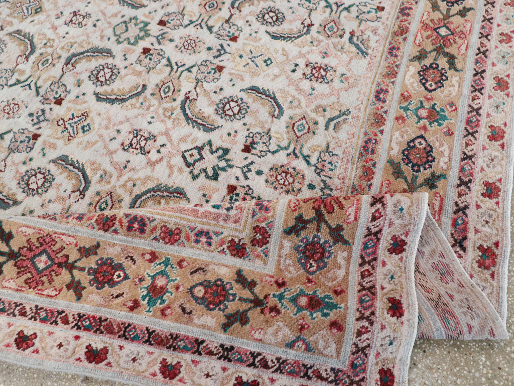 Vintage Persian Mahal Small Room Size Carpet, No.18221 - Galerie Shabab