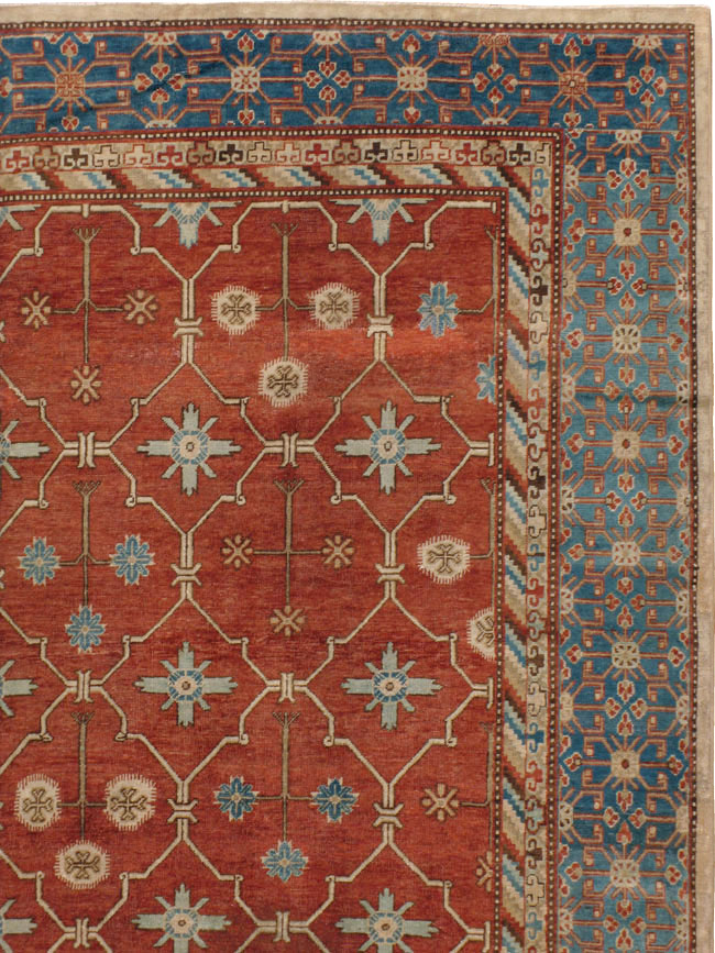 Vintage East Turkestan Khotan Carpet, No.18232 - Galerie Shabab