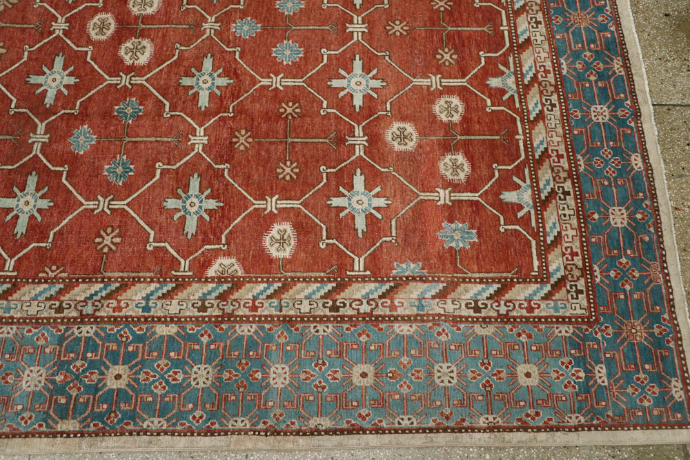 Vintage East Turkestan Khotan Carpet, No.18232 - Galerie Shabab