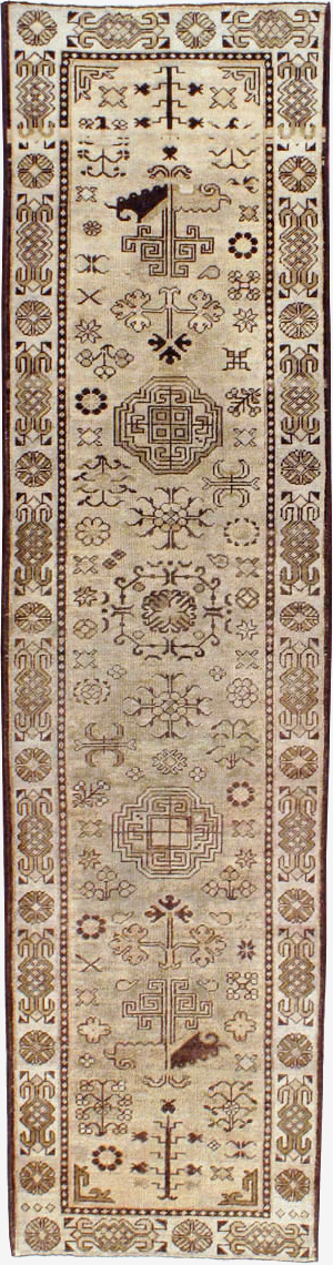 Vintage East Turkestan Khotan Runner, No.18243 - Galerie Shabab