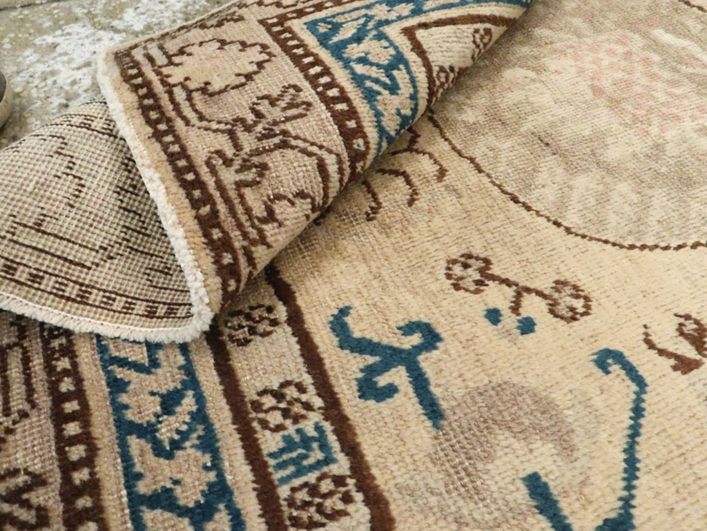 Antique East Turkestan Khotan Square Rug (Pair: 1 of 2), No.18245 - Galerie Shabab