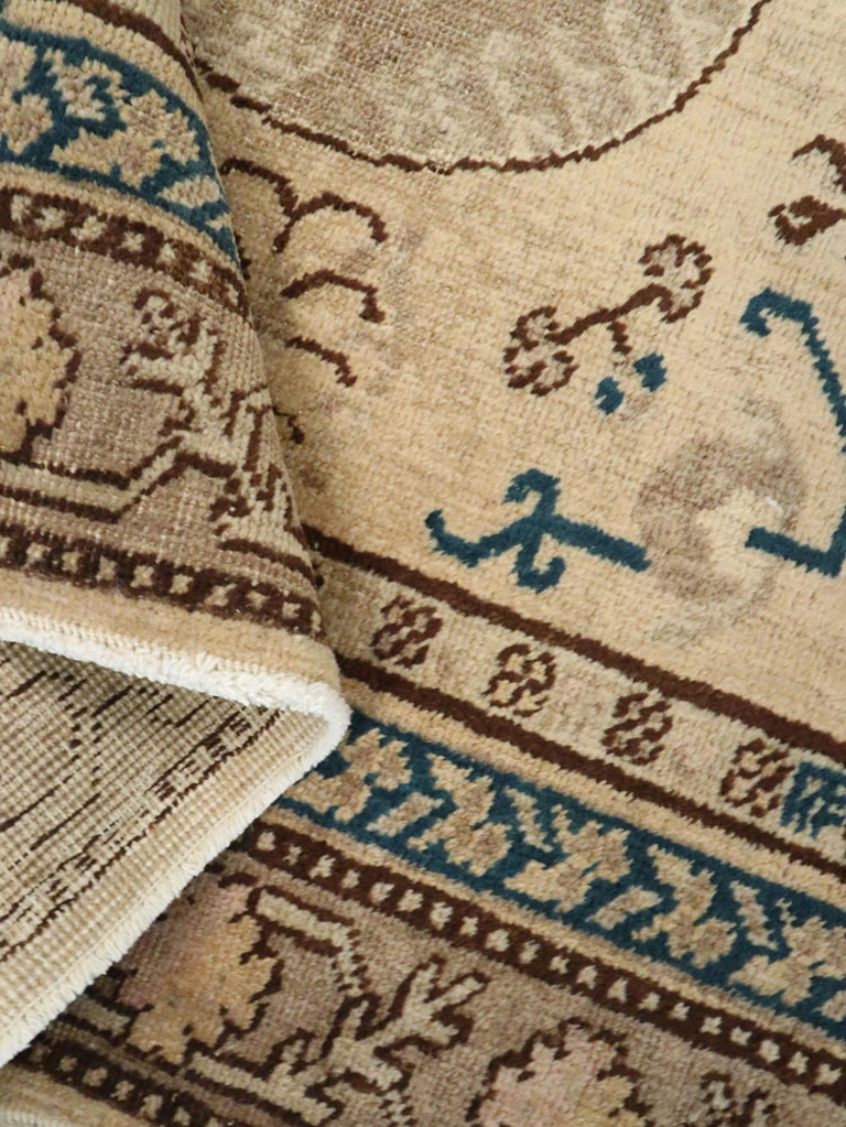 Antique East Turkestan Khotan Square Rug (Pair: 2 of 2), No.18246 - Galerie Shabab