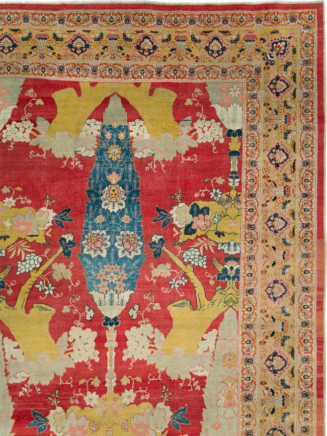 Antique Persian Tabriz Haji Jalili Carpet, No.18348 - Galerie Shabab