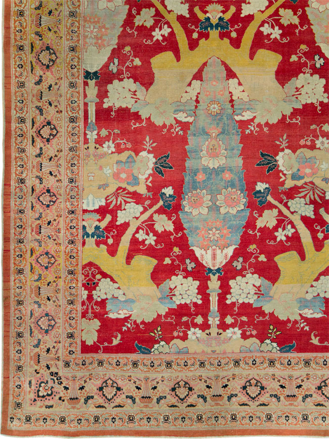 Antique Persian Tabriz Haji Jalili Carpet, No.18348 - Galerie Shabab