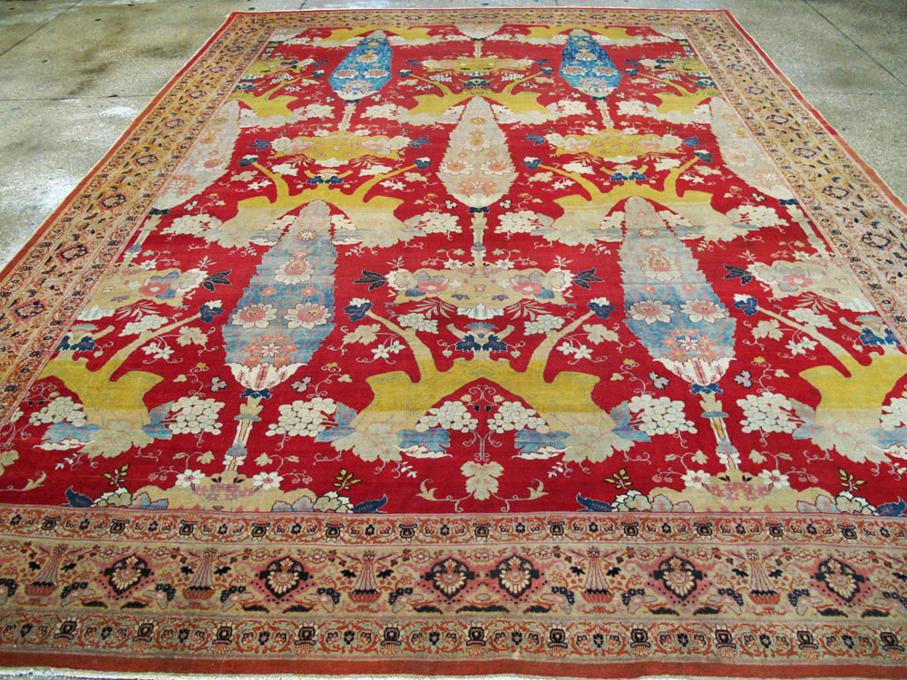 Antique Persian Tabriz Haji Jalili Carpet, No.18348 - Galerie Shabab