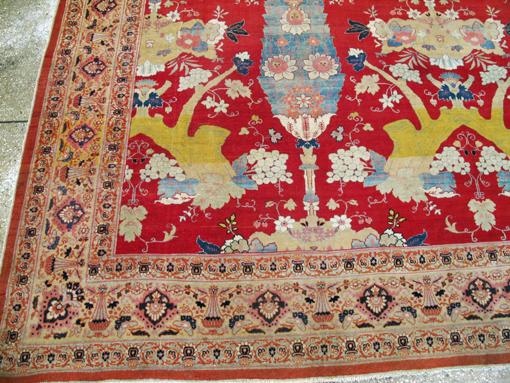 Antique Persian Tabriz Haji Jalili Carpet, No.18348 - Galerie Shabab