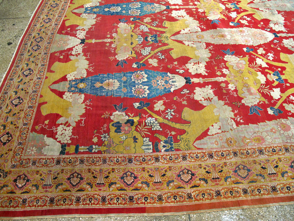 Antique Persian Tabriz Haji Jalili Carpet, No.18348 - Galerie Shabab