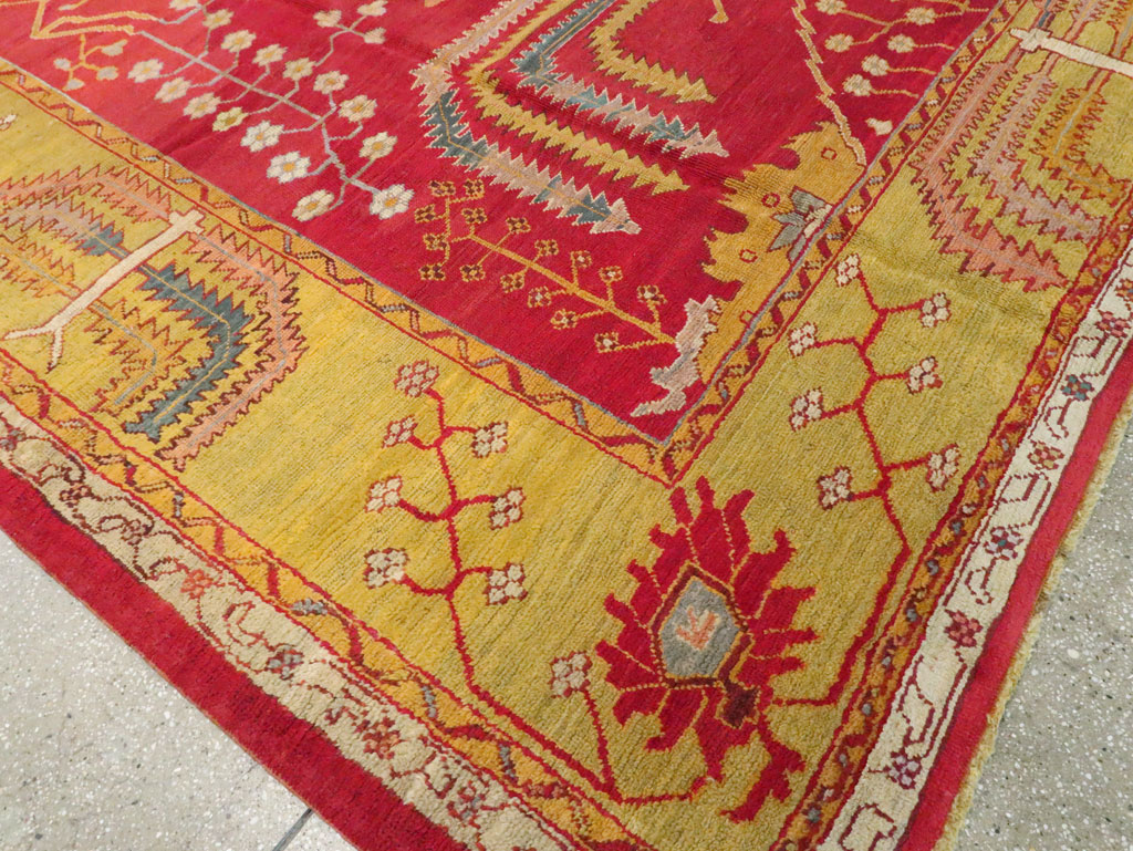 Antique Turkish Oushak Carpet, No.18352 - Galerie Shabab