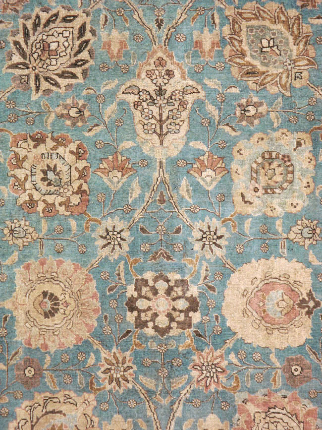 Vintage Persian Tabriz Room Size Carpet, No.18355 - Galerie Shabab