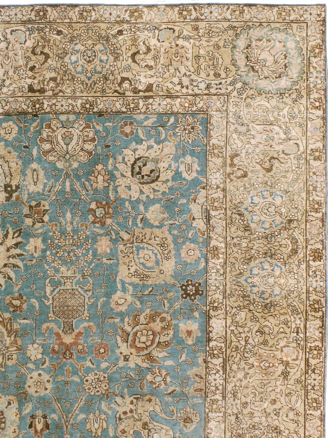 Vintage Persian Tabriz Room Size Carpet, No.18355 - Galerie Shabab
