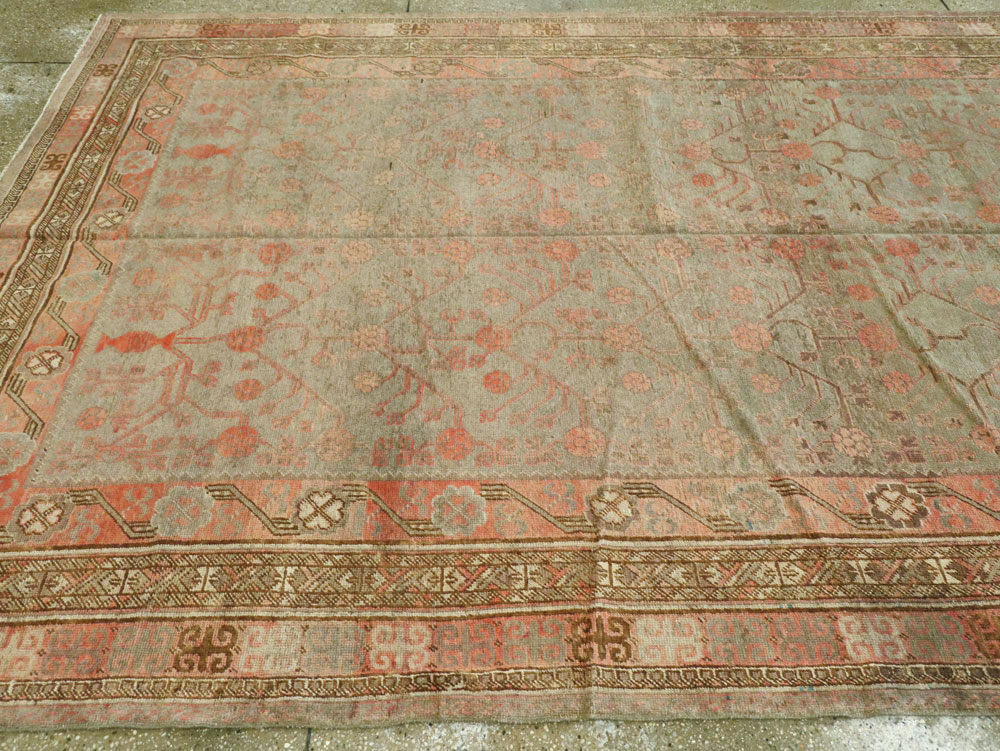 Vintage East Turkestan Khotan Carpet, No.18358 - Galerie Shabab