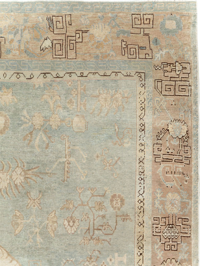 Antique East Turkestan Khotan Accent Rug, No.18362 - Galerie Shabab