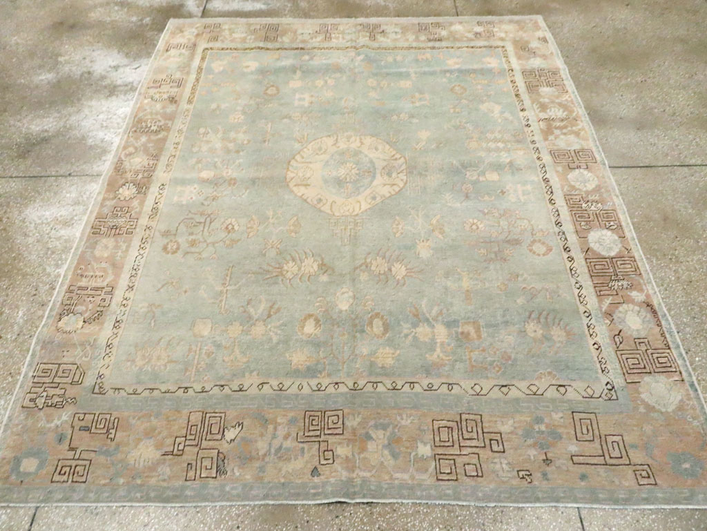 Antique East Turkestan Khotan Accent Rug, No.18362 - Galerie Shabab