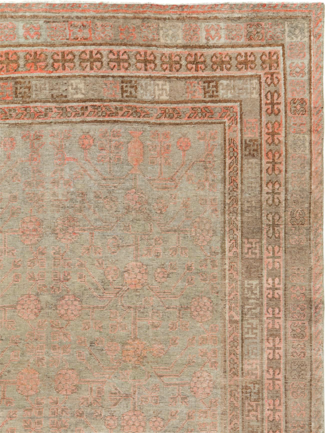 Vintage East Turkestan Khotan Gallery Carpet, No.18374 - Galerie Shabab